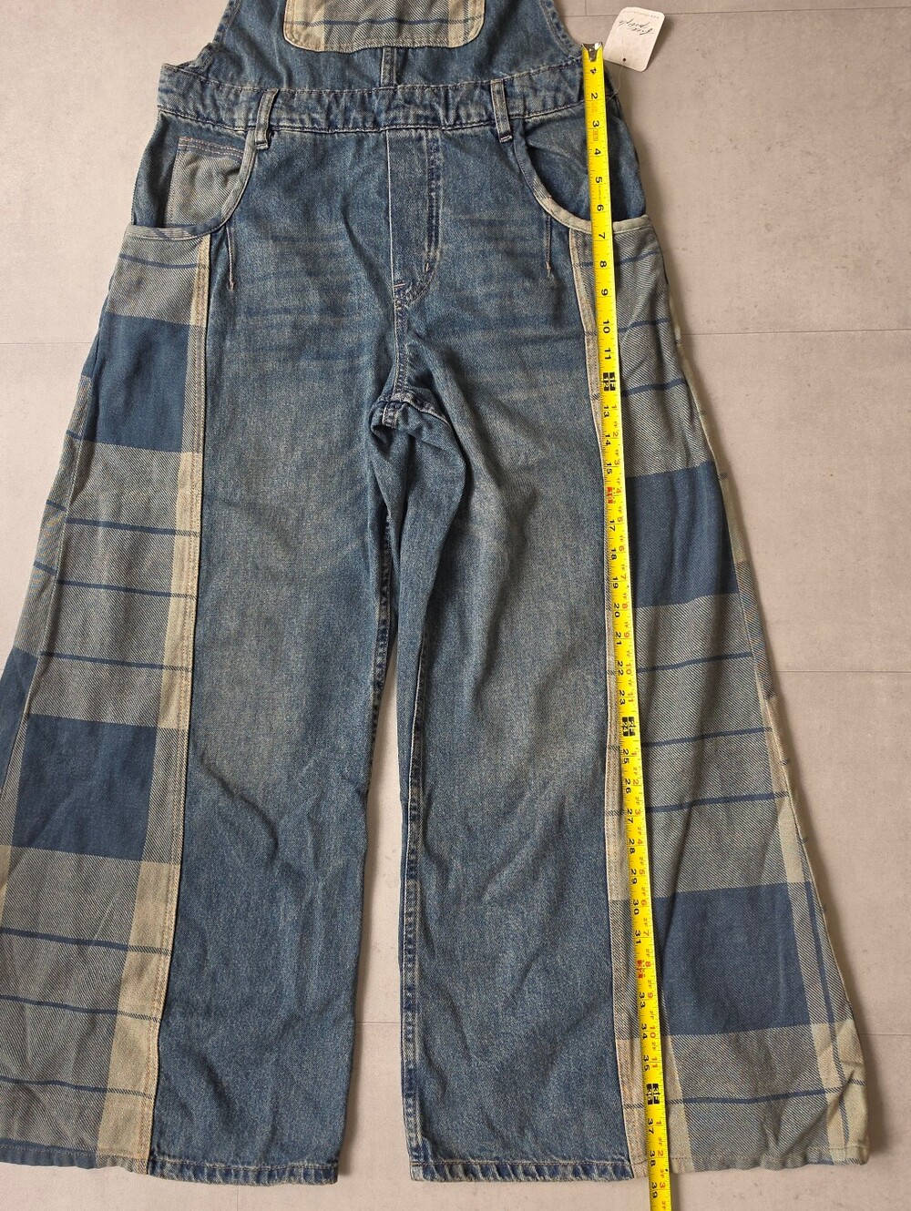 We The Free Drifter Patched Overalls Free People Wide Leg Small Short(Has Scent) - Picture 8 of 16